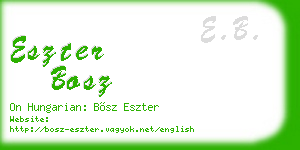 eszter bosz business card
